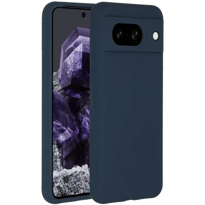Abbildung von Google Pixel 8 Hülle Silikon Accezz Backcover/Soft Case Handyhülle Dunkelblau Black Friday Deals