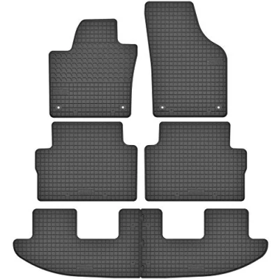 Abbildung von Gummimatten Gummi Fußmatten Satz für Seat Alhambra II/VW Volkswagen Sharan II (ab 2010) 7 Personen Passgenau