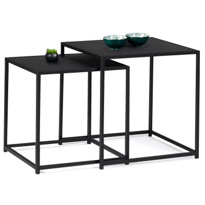Abbildung von IDMarket 2 Stück Davis Tischsets 40/45 Metall matt schwarz
