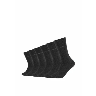 Abbildung von camano 6 PACK Socken, Größe: 35 38, Anthracite melange