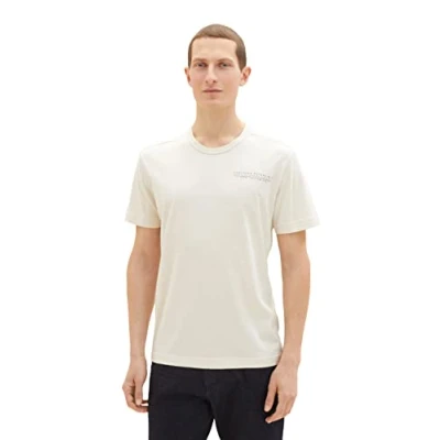 Abbildung von TOM TAILOR Herren 1035541 T Shirt, 18592 Vintage Beige, XL