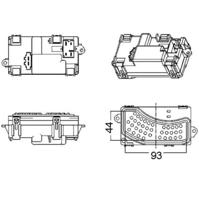 Abbildung von MAHLE ORIGINAL ABR 5 000S Regler, Innenraumgebläse 12 AUDI: A6 C6 Avant