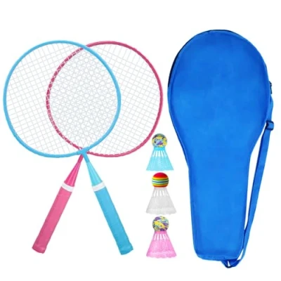 Abbildung von KH Federball Set Badminton Schläger of 2 oder 4 für Erwachsene Kinder, Schläger, Federbälle und Tragetasche im Lieferumfang