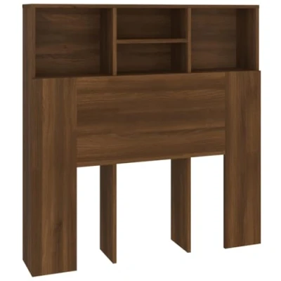 Abbildung von vidaXL Kopfteil mit Ablagen Regal Wand Bücherregal Betthaupt Bettkopfteil Schlafzimmer Braun Eichen Optik 100x19x103,5cm