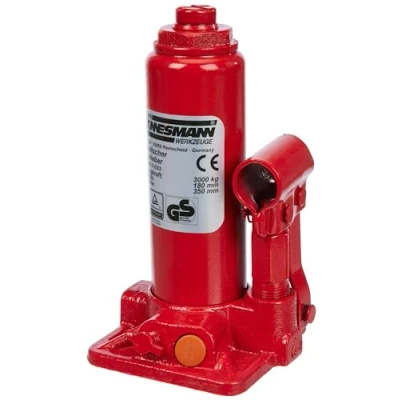 Abbildung von Brüder Mannesmann Hydraulischer Wagenheber, 3 Tonnen, TÜV/GS M 007 T GS3, Rot
