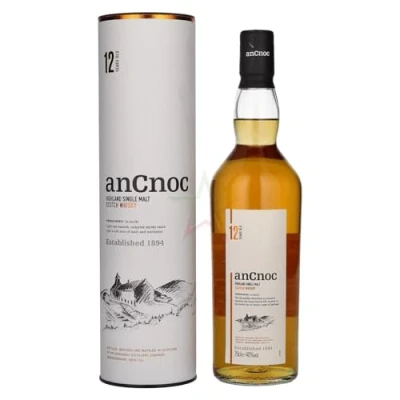 Abbildung von AnCnoc 12 Years Old Highland Single Malt Scotch Whisky 40,00% 0,70 Liter