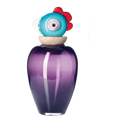 Abbildung von LEONARDO Tischvase &quot;PAPAGENO, Vogelvase Pina, lila&quot;, (1 St.), handgefertigte Vase aus Glas, Höhe ca. 35 cm
