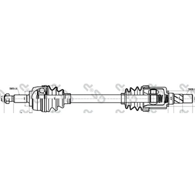 Abbildung von GSP 299201 Antriebswelle A1 638 RENAULT: MEGANE 2 Coupe Cabriolet, GRAND SCENIC 2, Kombi