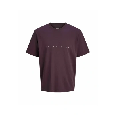 Abbildung von Jack &amp; Jones Jjestar Tshirt print, Herren, Größe: Large, Plum perfect