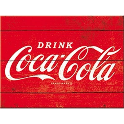 Abbildung von Nostalgic Art Retro Kühlschrank Magnet, 6 x 8 cm, Coca Cola Logo Red Geschenk Idee für Coke Fans, aus Metall, Vintage Design