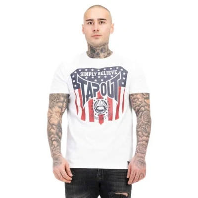 Abbildung von Tapout Normale Passform Tapericano Tshirt print, Herren, Größe: 3XL, White dark navy red