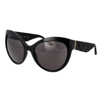 Abbildung von Guess Iniettato Sonnenbrille, Damen, Größe: One Size, Glossy black smoke gray