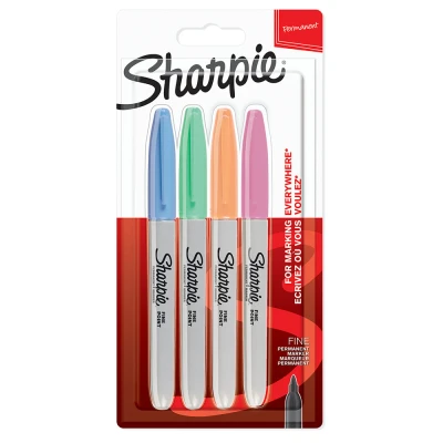 Abbildung von Sharpie Permanent Marker Fine Point Pastellfarben 4tlg