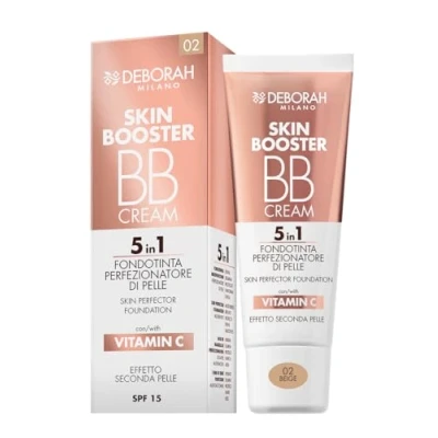 Abbildung von Deborah Milano BB Cream Skin Booster, Nr. 04 Caramel, SPF 15, mit Vitamin C, getönte Gesichtscreme für eine zweite Haut, 30 ml