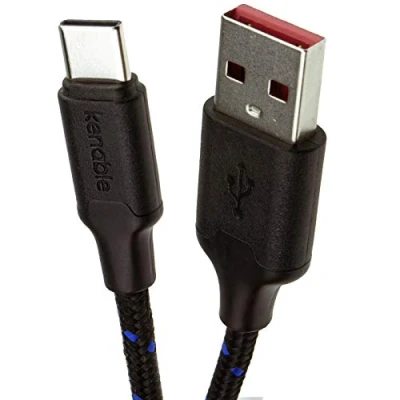 Abbildung von Geflochten 20AWG USB A Zum Stecker C schnell Charge 3A+ Ladekabel Kabel 1 m Schwarz [1 Meter/1m]
