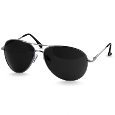 Abbildung von Caspar SG013 klassische Unisex Retro Piloten Sonnenbrille, Farbe:silber/schwarz