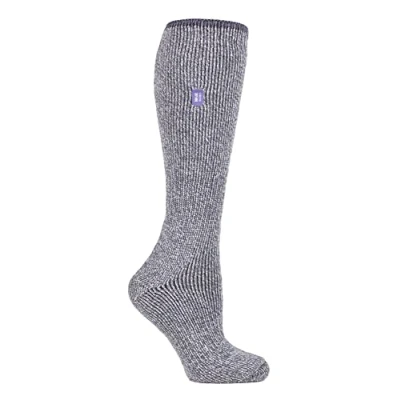 Abbildung von HEAT HOLDERS Damen Merinowolle Socken Lang Warm Thermo Wollsocken Kniestrümpfe Merino für Winter (37 42, Lila)