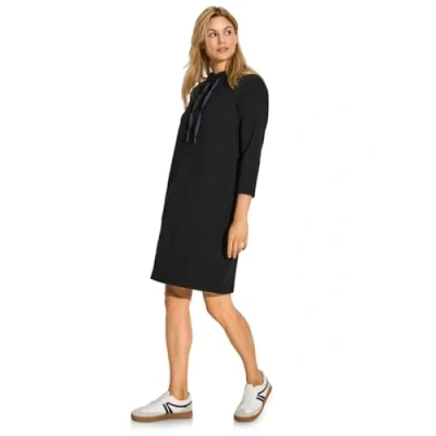 Abbildung von Cecil Struktur Freizeitkleid, Damen, Größe: Large, Schwarz