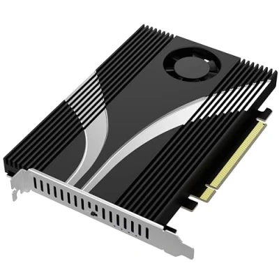 Abbildung von Sabrent 4 Laufwerk NVMe SSD zu PCIe 4.0 X 16 Adapter karte mit aktiver Kühlung [EC P4BF]