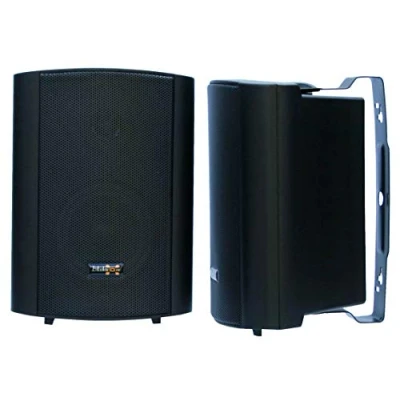 Abbildung von E Lektron EWL5P Stereo passiv Lautsprecher Paar inkl. Wandhalter für innen und außen 5&quot; 125W Schwarz