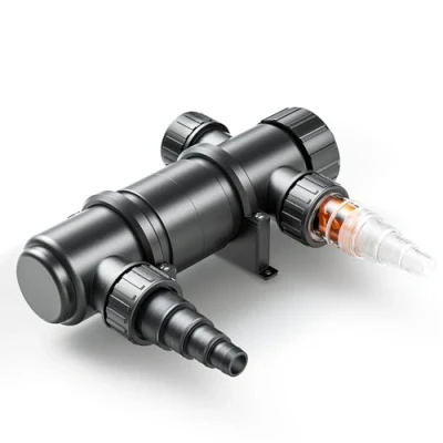 Abbildung von SunSun CUV 111 Teichklärer 1700 l/h / 11 W UVC, Vorklärgerät für Teichfilter &amp; Teichpumpe, Wasserklärer mit UV Lampe, Lichtfilter zur Algenbekämpfung