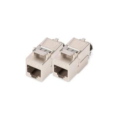 Abbildung von DIGITUS DN 93816 Keystone Modul Cat 8.1 2 Stück RJ45 Netzwerkdose Cat8 Geschirmt 2000 MHz 25GBase T &amp; 40GBase 25 Gbit/s 40 AWG 26/7 bis 22/1 Montage Werkzeugfrei