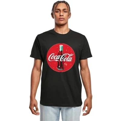 Abbildung von Merchcode COCA COLA Bottle LOGO TEE Tshirt print, Herren, Größe: 4XL, Black