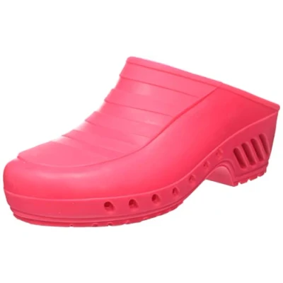 Abbildung von Gima Anatomische, rutschfeste, antistatische Antischock Unisex Berufsclogs, ungelochter Oberteil, seitliche Löcher, Fuchsia, EU Größe 38, 1 Paar