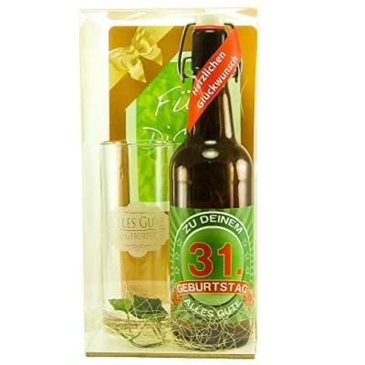 Abbildung von Bier Geschenk Geschenkset 31. Geburtstag