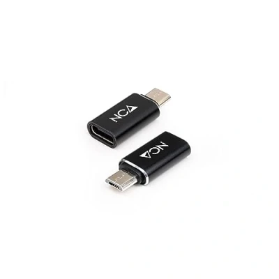 Abbildung von NANOCABLE 10.02.0014 Micro USB auf C Adapter, B Stecker Buchse, Schwarz