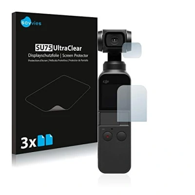 Abbildung von Savvies 6 Stück Schutzfolie für DJI Osmo Pocket (Display + Linse) Displayschutz Folie Ultra Transparent