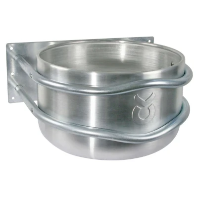 Abbildung von Kerbl Futtertrog Aluminium mit Ablauf 18L