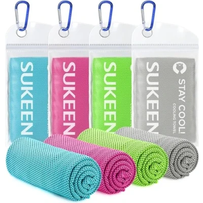 Abbildung von Kühltuch Set, Kühlendes Handtuch Kühltücher Hals, kühlend, Cooling Towel, Sport, Tuch, Eishandtücher für Wandern, Laufen, Tennis, Reisen,