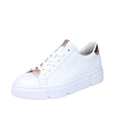 Abbildung von Rieker Plateausneaker, mit metallicfarbenen Akzenten, Freizeitschuh, Halbschuh, Schnürschuh