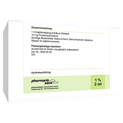 Abbildung von Procain Pharmarissano Ampulle 1% 2ml 50X2 ml