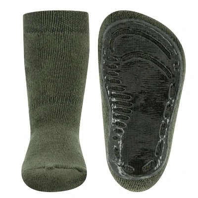 Abbildung von Ewers Softstep Plain Socken für Kinder, Größe: 17 18, Khaki
