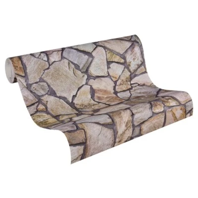 Abbildung von living walls Vliestapete &quot;Best of Wood`n Stone 2nd Edition&quot;, Steinoptik gemustert Motiv, Steintapete leicht strukturiert matt Backstein Tapeten Wohnzimmer Flur