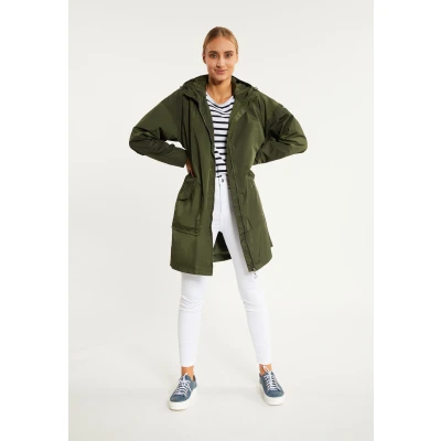 Abbildung von Dreimaster ÜBERGANGS Recyceltes Material Bridgeport Parka, Damen, Größe: 40, Militäroliv