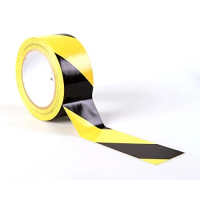 Abbildung von GTSE Markierungsklebeband 50 mm x 33 m Selbstklebendes Absperrband Gestreiftes Warnband zur Boden und Sicherheitsmarkierung, Flatterband Gelb/Schwarz