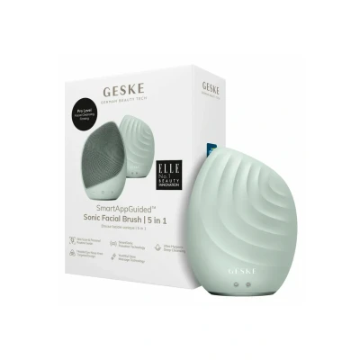 Abbildung von Geske SMARTAPPGUIDED Sonic Facial Brush 5 IN 1 Gesichtspflege Zubehör, Größe: One Size, Green