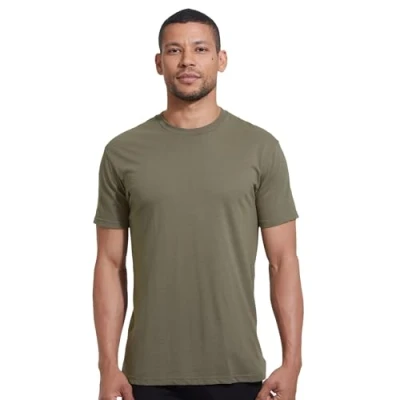 Abbildung von True Classic Herren T Shirt mit Rundhalsausschnitt und kurzen Ärmeln, 1er Pack Grün, L