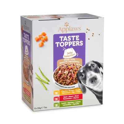 Abbildung von Applaws Dog Taste Toppers Multipack in Gelee 8 x 156 gr.