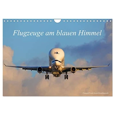 Abbildung von Flugzeuge am blauen Himmel (Wandkalender 2025 DIN A4 quer), CALVENDO Monatskalender