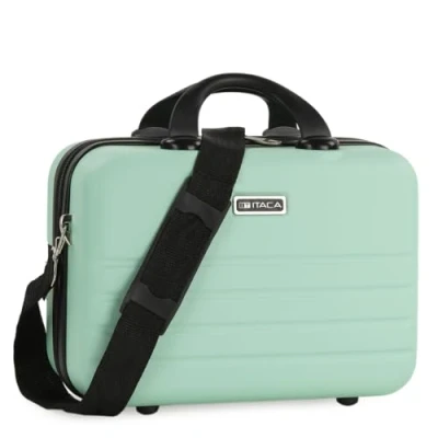 Abbildung von ITACA Kosmetikkoffer Hartschale Groß, Beautycase Damen, Trolley &amp; Handgepäck Koffer: Beauty Case Hartschale, Kosmetik Koffer, Kosmetiktasche Groß Ideal für Reisen! 771135, Minze