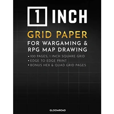 Abbildung von 1 Inch Grid Paper: Square Graph Notebook for RPG Map Drawing, Wargaming Terrain; 100 Large Quad Pages ; 1&quot; Thick
