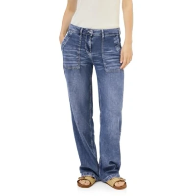Abbildung von CECIL Damen B379409 Wide Leg Jeans, Mid Blue Used Wash, 34W / 32L