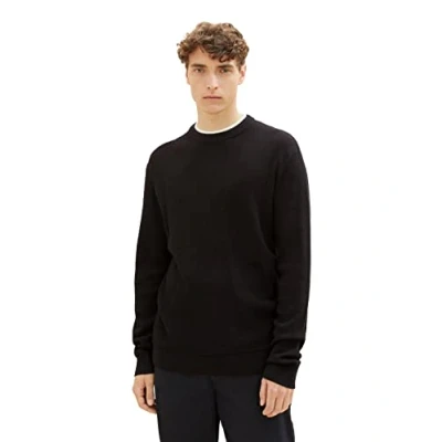 Abbildung von TOM Tailor Denim Strickpullover, Herren, Größe: Large, Black
