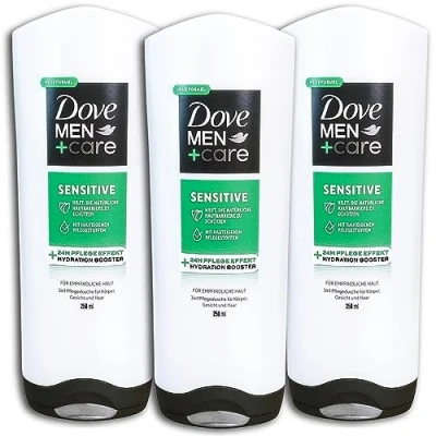 Abbildung von 3 er Pack Dove Men+Care Pflegedusche in 1 Sensitive x 250 ml