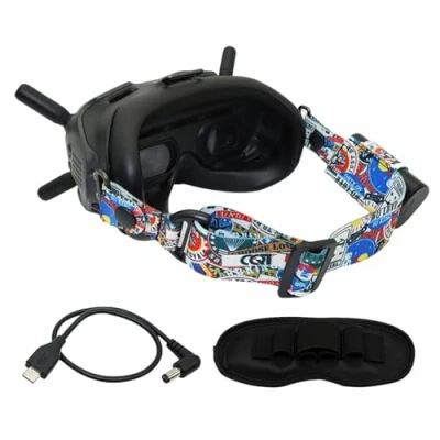 Abbildung von Tmom Brillenbänder für DJI FPV, Fester Brillengurt Drone Brille und Andere Brillen, Bunt, Verstellbar