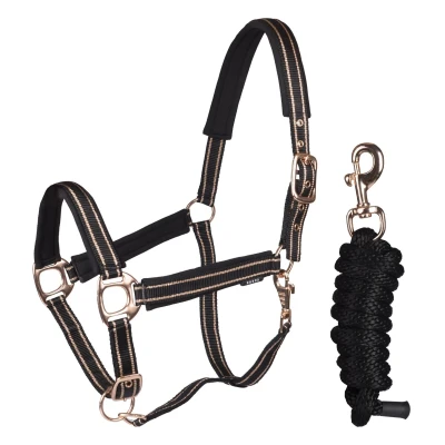 Abbildung von Horka Halfterset Deluxe Schwarz/Rosé Mini Shetland